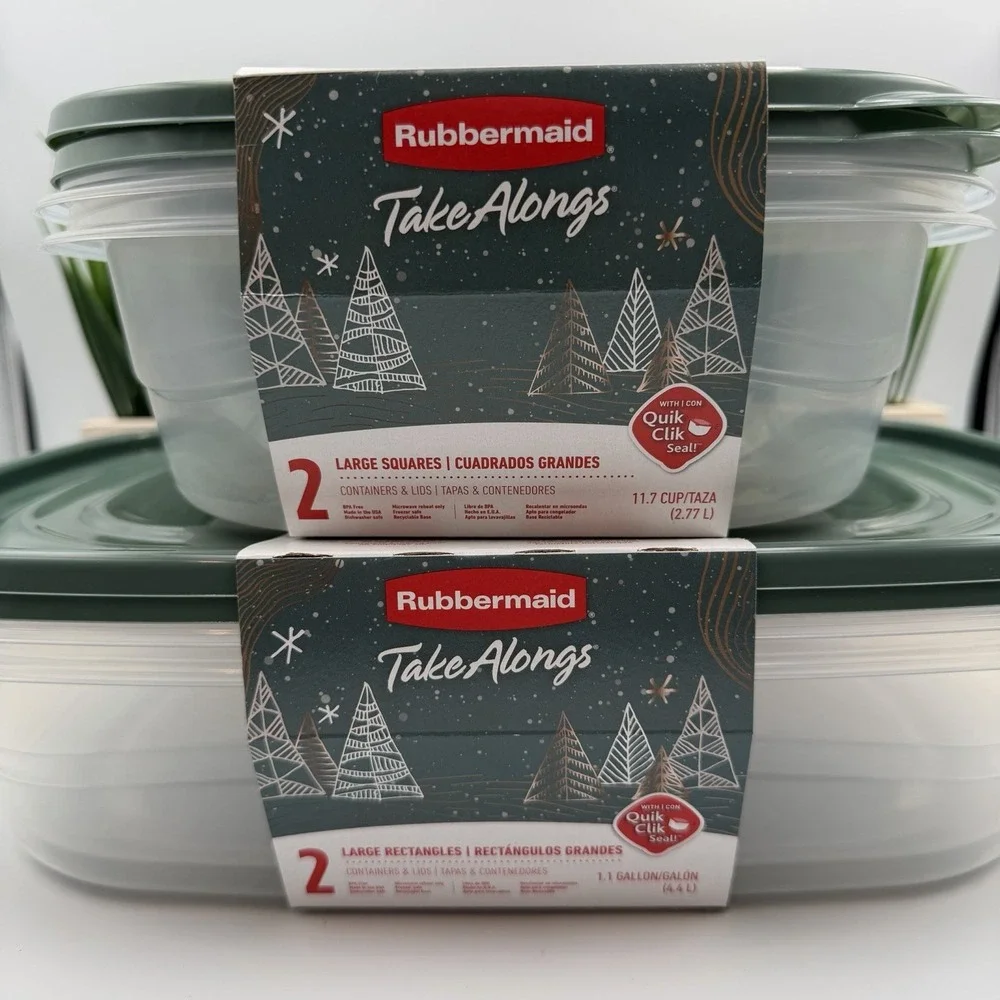 Rubbermaid Take‎ Alongs Limited Ed. Green Lid Storage Container Set